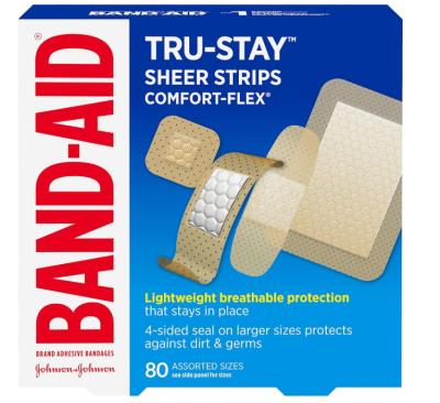 A15760 : Band aid A15760 : Hygiène et santé - Pansements - Plasters Confort-flex BAND AID, plasters CONFORT-FLEX, 12 x 80 un