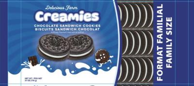 B003 : Snack delites B003 : Déjeuner et collations - Biscuits - Bisc Sand Choco. SNACK DELITES, bisc SAND CHOCO., 12X708G (oreo style)