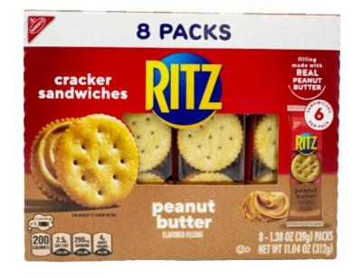CB2579 : Christie CB2579 : Déjeuner et collations - Biscuits - Ritz Beur. De Peanut CHRISTIE, RITZ beur. de peanut , 6 pack de  (8 x 39g)(ANG.)