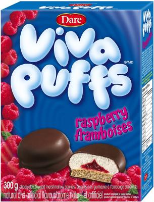 CB397 : Dare CB397 : Confiseries - Guimauves - Viva Puffs Framboises DARE, VIVA PUFFS framboises, 12 x 300g