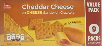 CB8751-OU : Sobisk CB8751-OU : Déjeuner et collations - Biscuits - Biscuit Sandwich Fromage SOBISK, BISCUIT SANDWICH fromage, 12 x 217g