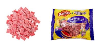CG3556 : Damel CG3556 : Confiseries - Bonbons - Bonbons Briques A La Fraise DAMEL,BONBONS briques a la fraise ,12 x 1kg (déc.)