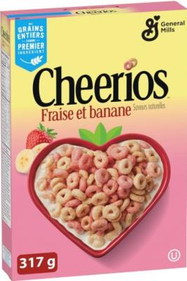 CG5402 : Cheerios CG5402 : Déjeuner et collations - Biscuits - CÉrÉales Fraises .& Banane CHEERIOS,CÉRÉALES fraises .& banane,12 x 317G