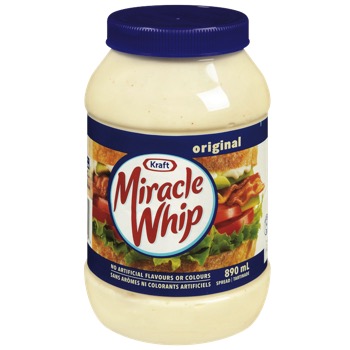 CH0083-1 : Kraft miracle whip. originale CH0083-1 : Condiments - Mayonnaise - 12 X 890 Ml KRAFT MIRACLE WHIP. originale, 12 x 890 ML