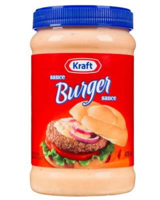 CH102-1 : Kraft CH102-1 : Condiments - Sauces - Sauce Burger KRAFT,SAUCE BURGER, 12 x 475 ML