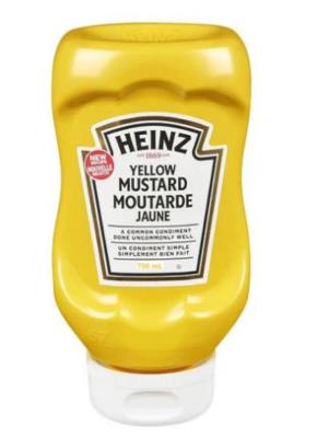 CH403-OU : Heinz CH403-OU : Condiments - Relish - Moutarde Sqz HEINZ ,MOUTARDE sqz , 12 MEGA x 750 ML