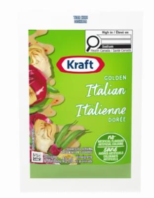 CH878 : Kraft CH878 : Huiles et vinaigres - Huile - Vinaig. Italienne Doré KRAFT,VINAIG. ITALIENNE doré,100 x 40 ML