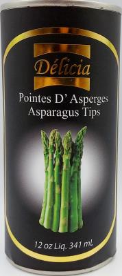 CL003 : Delicia CL003 : Conserves et bocaux - Légumes - Asperges Pointes DELICIA,ASPERGES pointes, 24 x 341 ML