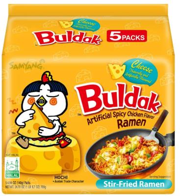 CN8788 : Buldak CN8788 : Confiseries - Bonbons - Ramen Poulet ÉpicÉ Fromage BULDAK,RAMEN POULET ÉPICÉ fromage,8 x (5 x 140G)