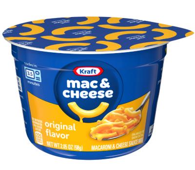 CN955-OU : Kraft dinner CN955-OU : Pâtes, riz et nouilles - Macaroni - Mac. Fromage Cup (ang.) KRAFT DINNER, MAC. FROMAGE cup (ANG.), 12 x 58G