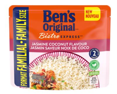 CS889 : Ben's CS889 : Pâtes, riz et nouilles - Couscous - Riz Jasmin Noix De Coco Familial BEN'S, RIZ JASMIN noix de coco FAMILIAL, 6 x 490g