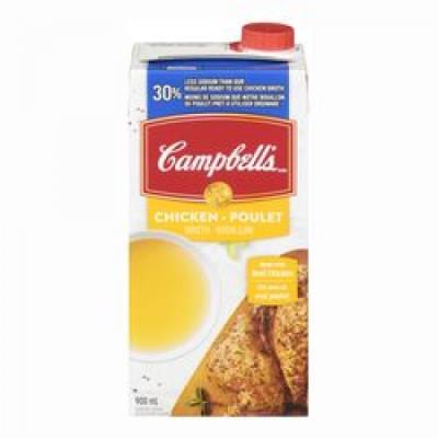 CS990 : Campbell's CS990 : Condiments - Sauces - Bouillon Poulet 30% (-sel) CAMPBELL'S,BOUILLON POULET 30% (-sel),12 x 900 ML