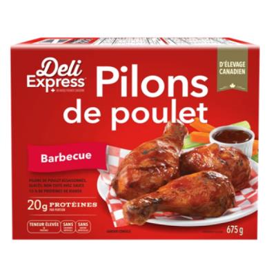 CV97-OU : Deli express CV97-OU : Produits congelés - Viande - Pilons Poulet Bbq DELI EXPRESS,PILONS POULET BBQ,6 x 675G