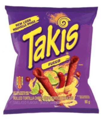 G7122-OU : Takis G7122-OU : Confiseries - Chocolat - Croust. Tortilla Fuego TAKIS, CROUST. TORTILLA fuego, 18 x 90g