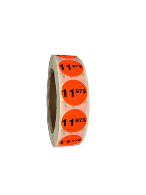 PR1197 : Rouleaux de prix PR1197 : Accessoires & fournitures - Autocollants à rabais - 11.97$ Fluo ROULEAUX DE PRIX, 11.97$ FLUO , 1000/rlx