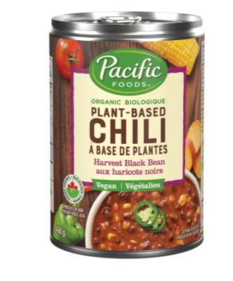 S46 : Pacific foods S46 : Conserves et bocaux - Viandes - Chili  Haricots Noirs PACIFIC FOODS, CHILI  haricots noirs, 12 x 468g